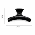 Black hair claw clip for women, stylish geometric shark clip for elegant updos and daily wear. - Glossy Hair Claw(Z1303)