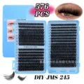 576 Pcs Kit d'Extension de Cils DIY Paquets Naturels Faux Cils Denses Boite Melangee - Boîte Bleue DIY-JMS-245 Multi-Spécifications