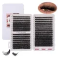 Cils en grappe DIY 576 pcs faux cils individuels naturels extension maquillage kit - DIY-JMS-246 Grande Capacité Multi-Spécifications