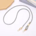 Adjustable braided phone lanyard strap replacement bag chain gold metal clasps chic design accessory - Adjustable Denim Crossbody Chain (K4008) / Gray