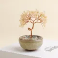 Natuurlijke kristallen geldboom bonsai voor thuis en kantoor desktop decoratie geluk. - Citrien boom (agaat splitstenen kopjesbasis) - 6 takken
