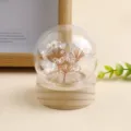 Kristallen Geldboom Glazen Koepel Houten Basis Feng Shui Boom Bureau Decoratie Thuis Geluk Beeldje - Witte Kristal Geluksboom | Luchtige Glazen Kap