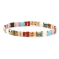 Colorful Tila Bead Bracelet Gold Spacer Bohemian Fashion Wristband Jewelry Variant. - Multicolor Vintage Bohemian