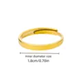 Anello aperto minimalista in acciaio inossidabile per uomo e donna, gioiello geometrico oro. - Stile Texture Geometrica Minimalista (G124817)