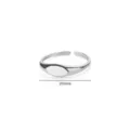 Stainless steel geometric wide ring silver signet ring men women minimalist jewelry - Oval Signet Style (P5206283) / Silver