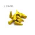 Lemon scented incense cones natural aromatherapy conical incense for indoor air fresh home. - Lemon