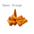 Natural orange cone incense for indoor relaxation, meditation, and home fragrance fresh air. - Sweet Orange