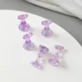 Aurora magnetic nail art stand purple press on nail display holder practice tool set of five - Purple Oval Piece