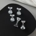 Clear magnetic nail practice stands, crystal holder for press on nails display and design. - Large Transparent