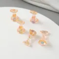 Aurora magnetic nail art practice holders, iridescent display stands, 5pcs set for press on nails. - Aurora Yellow Oval Head