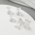 Magnetic aurora press-on nail stands, clear holographic manicure holder display tools. - Transparent Iridescent Glitter