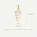 Pendentif coquillage en acier inoxydable doré style marin breloque bijoux DIY accessoire - Pendentif Conque Transparent
