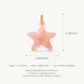Exquisiter rosa Seestern-Anhänger mit vergoldeter Edelstahlöse für DIY-Schmuckherstellung. - Rosa Stern Anhänger (Hohlherz)