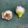Künstlicher EVA Magnolien Blumenkopf für Heimdekoration, Blumendekor und Bastelprojekte. - 6cm / Rosa Knospe