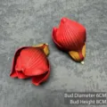 EVA künstlicher Magnolienblütenkopf, rote dekorative Blumenvariante für Heimdekoration. - 6cm / Rote Blütenknospe