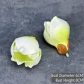 Künstliche EVA Magnolienblüte künstliche Blumen Dekoration für Heimwerker handgefertigt - 6cm / Zartgelbe Blütenknospe