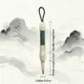 Miniatuur kalligrafie penseel hanger, Chinese stijl kleine penseel sleutelhanger blauw. - Gelakt Lichtblauw Mini Kalligrafie Penseel
