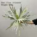 Artificial Staghorn Fern Leaf 57cm 14 Leaves Green Plant Home Decor Floral Arrangement - L