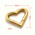 Gold stainless steel heart spring clasp for DIY jewelry making necklaces and bracelets. - Small Heart Gold