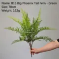 Finta pianta di felce pianta verde artificiale per decorazione paesaggistica 70cm - B16 Grande Fenghuangyao Verde