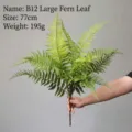 Artificial fern plant variant, large green fern leaf foliage for home decor and floral design. - B12 Large Fern Leaf