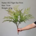 Pianta di felce artificiale felce di Boston verde fogliame composizione floreale - B12 Felce Orecchio di Tigre Rosso Verde