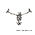 Edelstahl Totenkopf Anhänger Punk Halloween Gothic Skelett Halskette Retro Modeschmuck - Nur Anhänger (Ohne Kette)