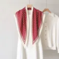Foulard écharpe rouge et blanc à pois élégant châle triangulaire stylé mode femme foulard - 135x80cm / RY-16