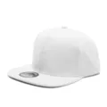 Gorra snapback blanca lisa con ala plana, sombrero casual elegante de ropa urbana diaria. - Ajustable / Blanco