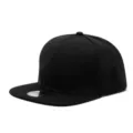 Gorra snapback negra clásica con visera plana, estilo streetwear protección solar. - Ajustable / Negro