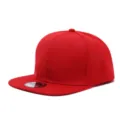 Gorra de hip hop con ala plana roja, estilo americano para ropa de calle informal y protección. - Ajustable / Rojo