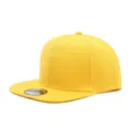 Moderna gorra snapback amarilla de ala plana, sombrero casual streetwear para hombres y mujeres. - Ajustable / Amarillo