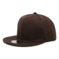 Gorra snapback de ala plana marrón, sombrero de béisbol streetwear hip-hop para hombre y mujer - Ajustable / Café