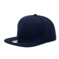 Gorra snapback de ala plana azul marino para hombre y mujer, estilo hip hop casual. - Ajustable / Azul marino