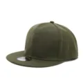 Gorra snapback verde oliva lisa de ala plana, sombrero de sol para exteriores casual urbano SKU - Ajustable / Verde Militar