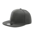 Gorra de hip-hop gris oscura con visera plana, sombrero de béisbol variante estilo. - Ajustable / Gris oscuro