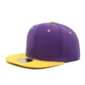 Gorra snapback morada y amarilla, elegante gorra de hip-hop para hombres y mujeres urbanos. - Ajustable / Copa Púrpura Visera Amarilla