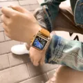 Men square dial quartz watch with brown leather strap, stylish fashion casual timepiece for men. - Brown Strap Gold Case Black Dial