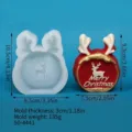 Moule en silicone cerf de Noël DIY pour bougies parfumées et pierres aromatiques, outil durable. - Forme de Renne de Noël(50-4441)