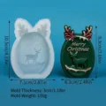 Moule en silicone cerf série Noël DIY pour bougies parfumées et pierres aromatiques - Élan en Relief de Noël(50-4442)