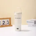 Weißer 316 Edelstahl Vakuum isolierter Becher Reisebecher mit praktischem Tragegriff. - 24oz / Weiß mit Griff