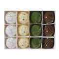 Bolas de Navidad flocadas surtidas 12 pcs 6cm adornos colgantes decorativos para fiestas - Juego de 12 / B Colores Mezclados 1