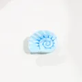 Mini pince à cheveux en acétate coquillage bleu, accessoire marin mignon pour le coiffage. - Conque bleue