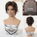 Short brown wig for women, breathable monofilament full cap synthetic hair natural daily wear. - Black Brown