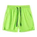 Pantaloncini sportivi in seta di ghiaccio verde neon da uomo, traspiranti casual. - Verde fluorescente