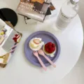 Gabel und Löffel Set / Rosa