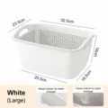Large Rectangular Style / Double Layer / White