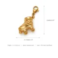Rollschuh Anhänger Gold