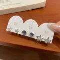 Ensemble Boucles d'Oreilles Étoile Planète Bleue / Multicolore