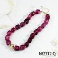 Dunkellila Marmor Stil (NE2712-Q)